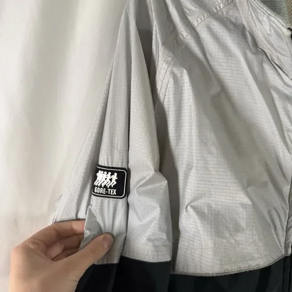 Frank Shorter Gore-Tex Jacket Men's Large Grey Black Full Zip Breathable Hooded - Picture 6 of 13